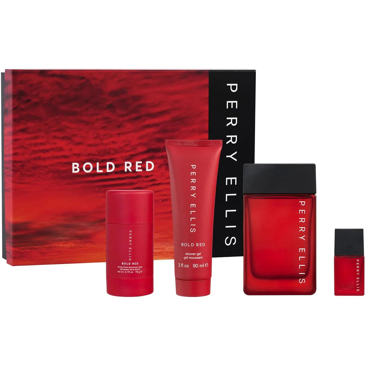Estuche Perry Ellis Bold Red EDT (M) / 4 Pc SP 100 ml; DEO; SG 90 ml; Mini - 2 - Privé Perfumes Honduras
