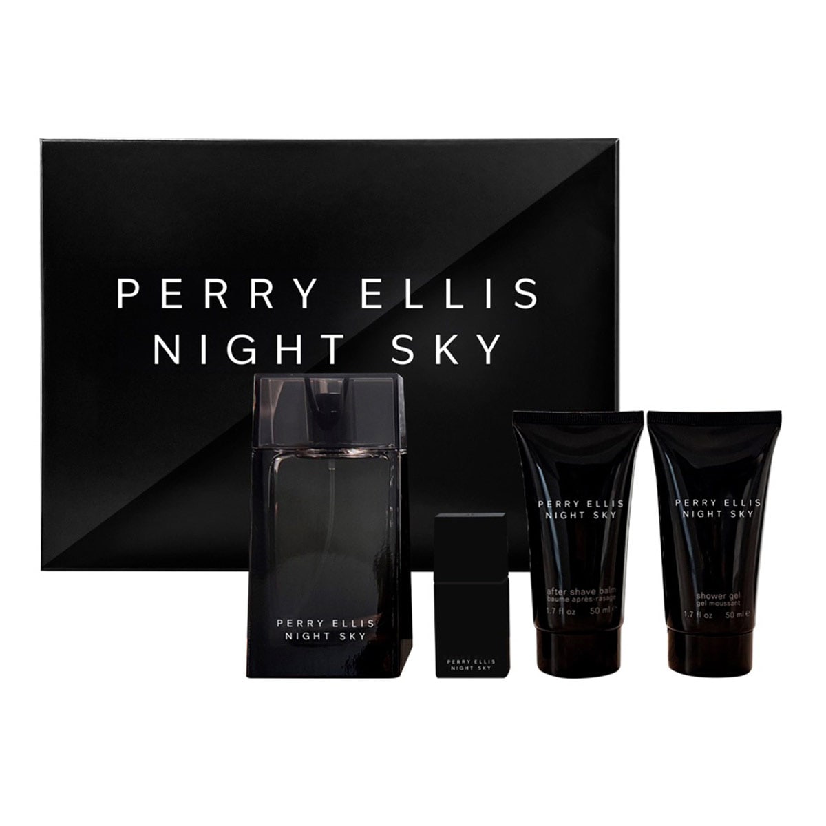 Estuche Perry Ellis Night Sky EDT (M) / 4 Pc SP 100 ml; SG 100 ml; BL 100 ml; Mini - 4 - Privé Perfumes Honduras