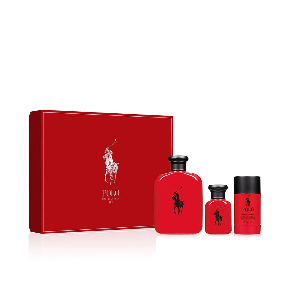 Estuche Ralph Lauren Polo Red EDT (M) / 3 Pc SP 125 ml; SP 40 ml; DEO - 1 - Privé Perfumes Honduras