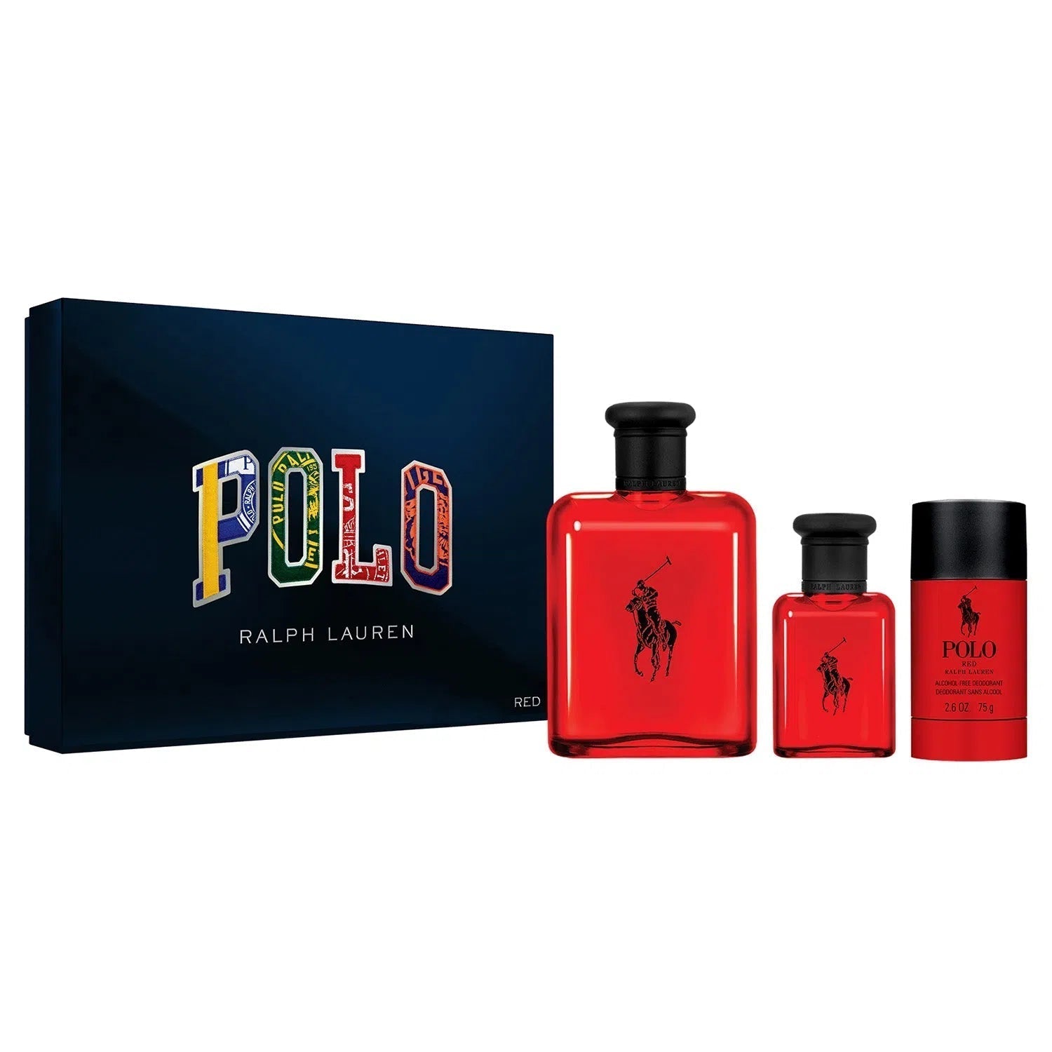 Estuche Ralph Lauren Polo Red EDT (M) / 3 Pc SP 125 ml; SP 40 ml; DEO Alcohol Free - 1 - Privé Perfumes Honduras