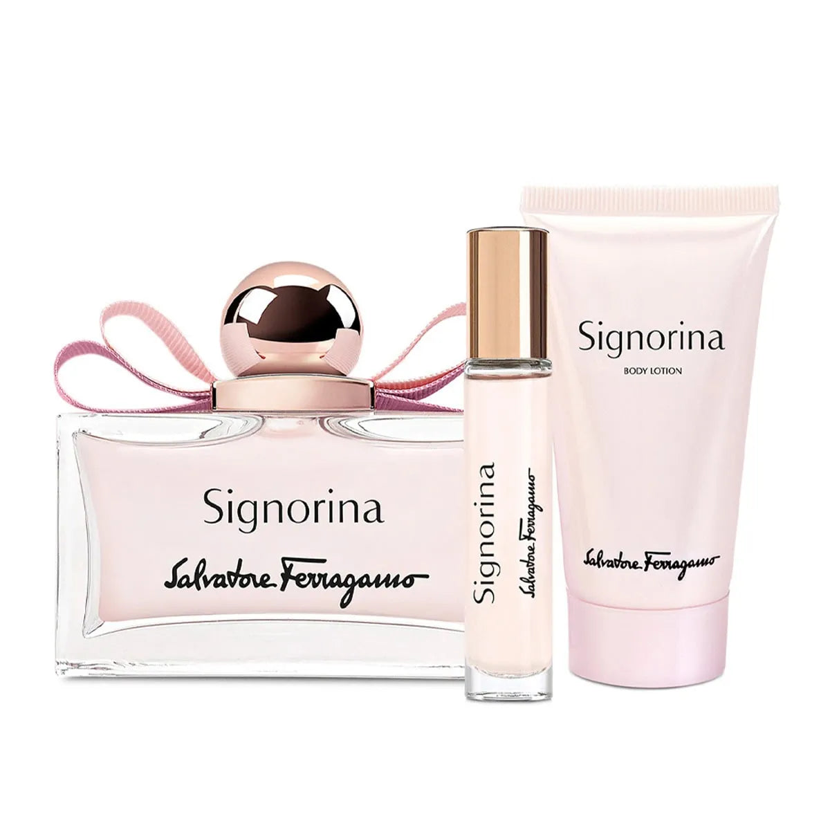 Estuche Salvatore Ferragamo Signorina EDP (W) / 3 Pc SP 100 ml; BL 50 ml; Mini 10 ml - 2 - Privé Perfumes Honduras