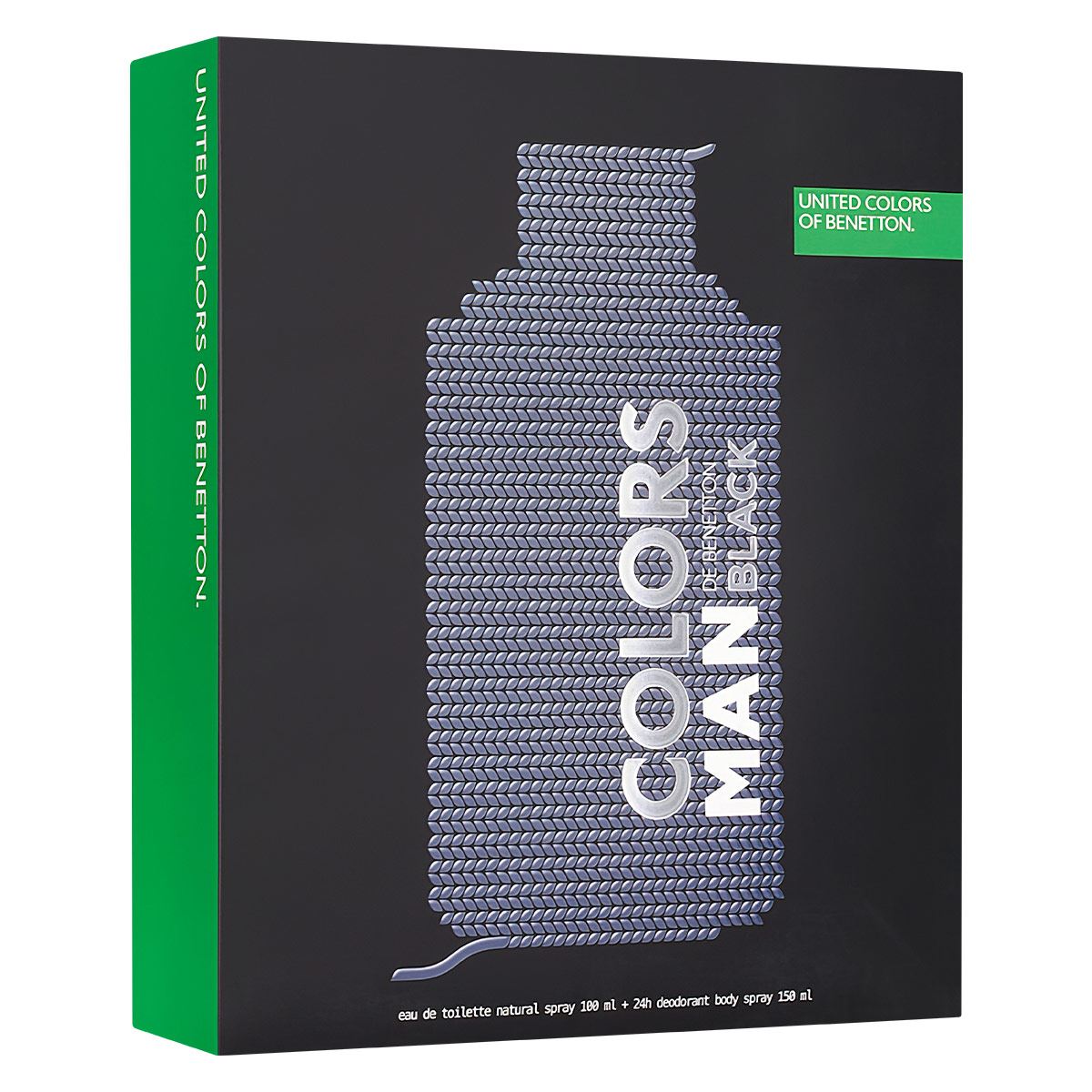 Estuche United Colors of Benetton Colors Black EDT (M) / 2 Pc SP 100 ml; DEO 150 ml - 4 - Privé Perfumes Honduras