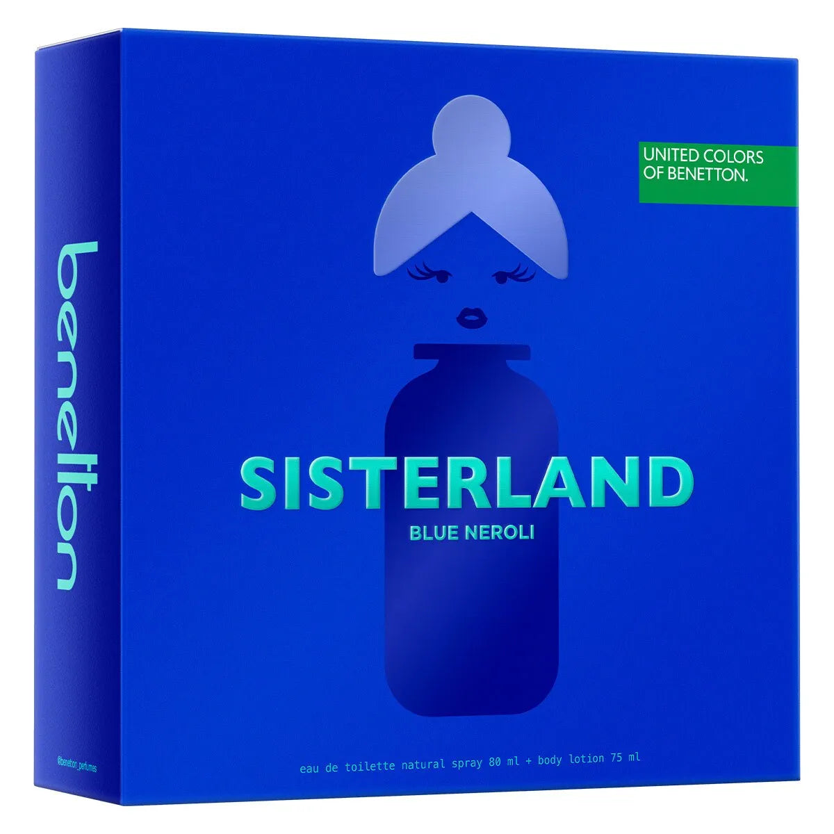 Estuche United Colors of Benetton Sisterland Blue Neroli EDT (W) / 2 Pc SP 80 ml; BL 75 ml - 4 - Privé Perfumes Honduras