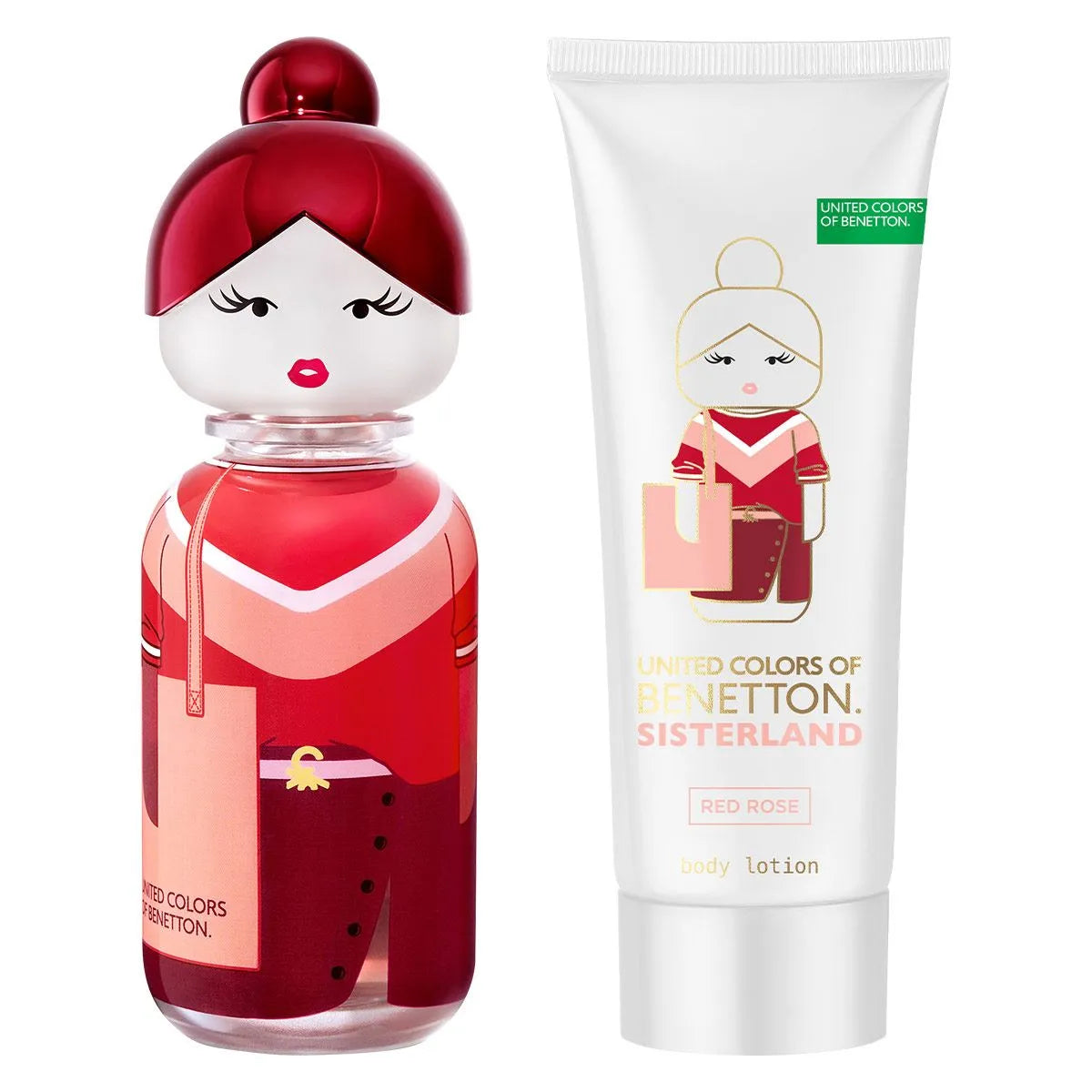 Estuche United Colors of Benetton Sisterland Red Rose EDT (W) / SP 80 ml; BL 75 ml - 3 - Privé Perfumes Honduras