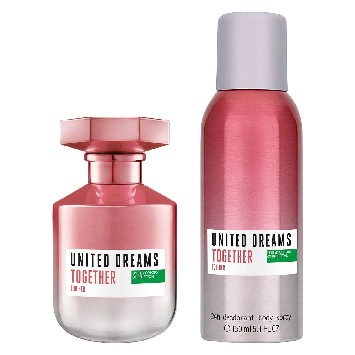 Estuche United Colors of Benetton Together For Her EDT (W) / 2 Pc SP 80 ml; DEO 150 ml - 3 - Privé Perfumes Honduras