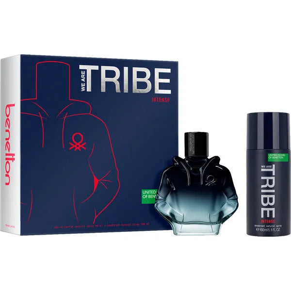 Estuche United Colors of Benetton Tribe Intense EDP (M) / 2 Pc SP 90 ml; DEO 150 ml - 1 - Privé Perfumes Honduras