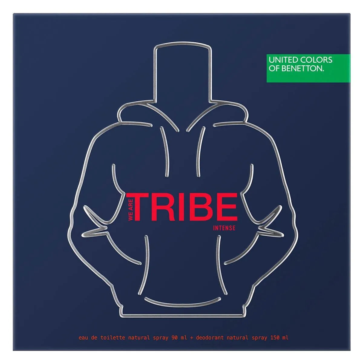 Estuche United Colors of Benetton We Are Tribe Intense EDP (M) / 2 Pc SP 90 ml; DEO 150 ml - 4 - Privé Perfumes Honduras