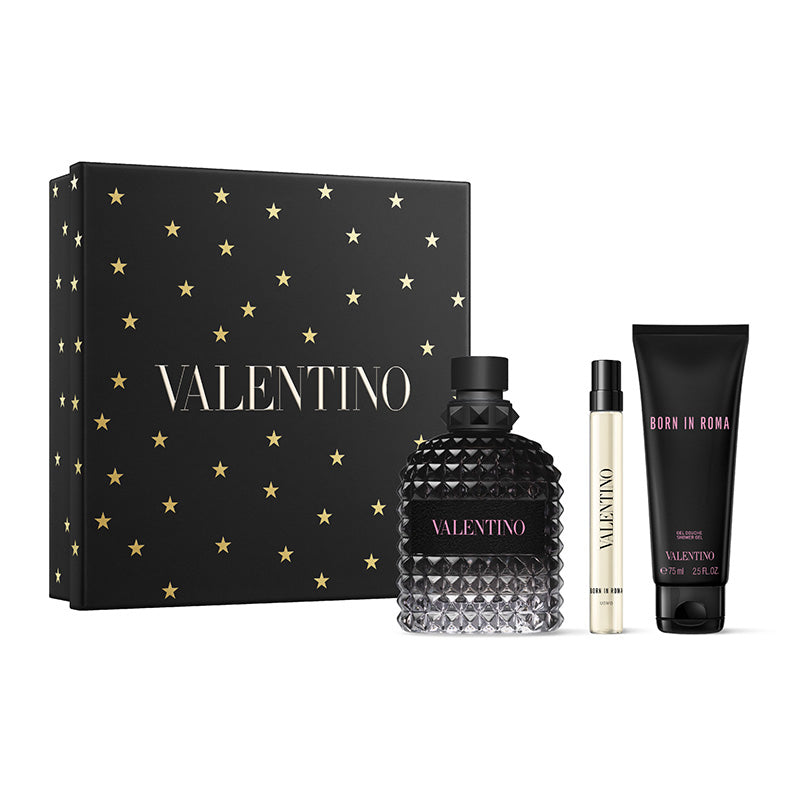 Estuche Valentino Uomo Born in Roma EDT (M) / 3 Pc SP 100 ml; SG 75 ml; Mini SP 10 ml - 5 - Privé Perfumes Honduras