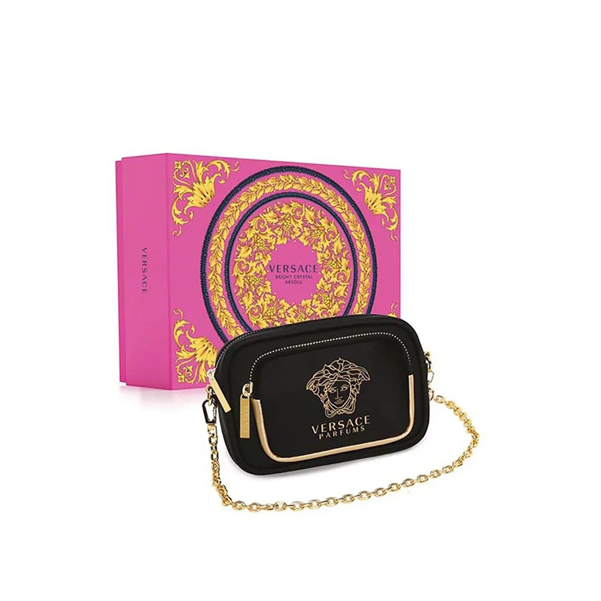 Estuche Versace Bright Crystal Absolu EDP (W) / 4 Pc SP 90 ml; SG 100 ml; BL 100 ml; Clutch - 4 - Privé Perfumes Honduras