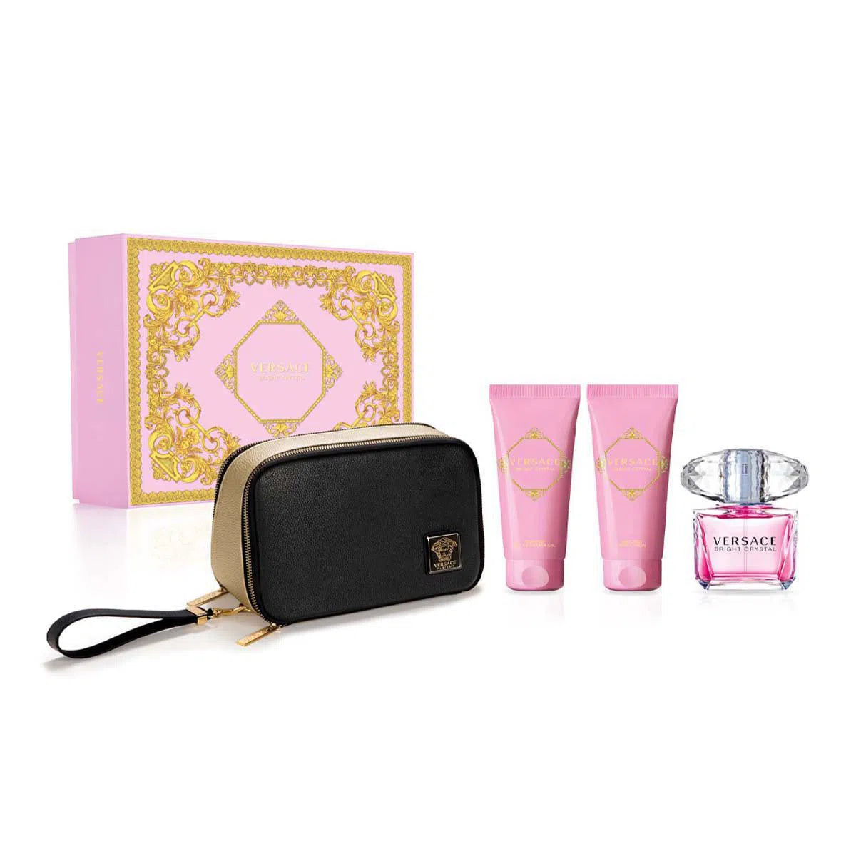 Estuche Versace Bright Crystal EDT (W) / 4 Pc SP 90 ml; SG 100 ml; BL 100 ml; Bag - 1 - Privé Perfumes Honduras