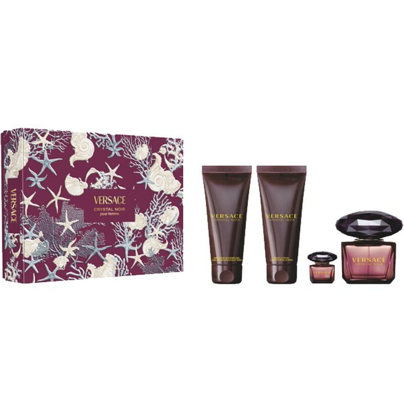 Estuche Versace Crystal Noir EDP (W) / 4 Pc SP 90 ml; BL 100 ml; SG 100 ml; Mini SP 5 ml - 1 - Privé Perfumes Honduras