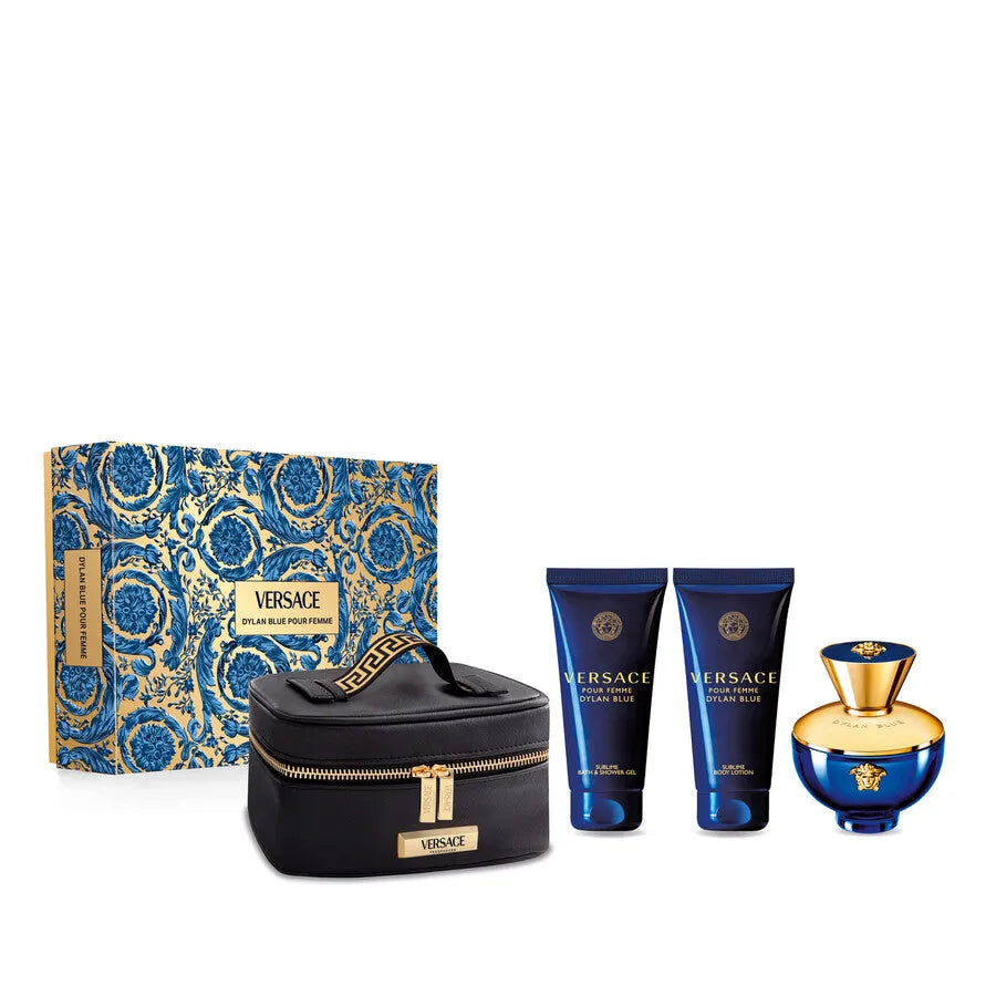 Estuche Versace Dylan Blue Pour Femme EDP (W) / 4 Pc SP 100 ml; SG 100 ml; BL 100 ml; Bag - 1 - Privé Perfumes Honduras