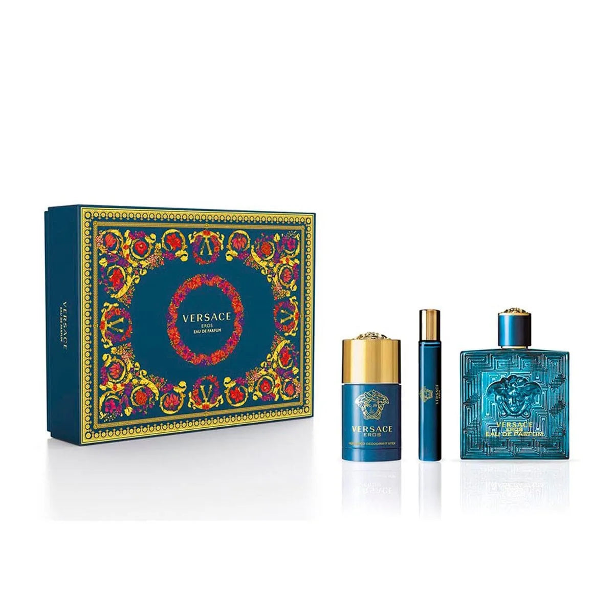 Estuche Versace Eros EDP (M) / 3 Pc SP 100 ml; SP 10 ml; DEO - 2 - Privé Perfumes Honduras
