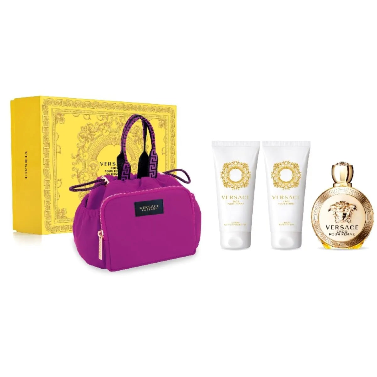 Estuche Versace Eros Pour Femme EDP (W) / 4 Pc SP 100 ml; BL 100 ml; SG 100 ml; Bag - 2 - Privé Perfumes Honduras