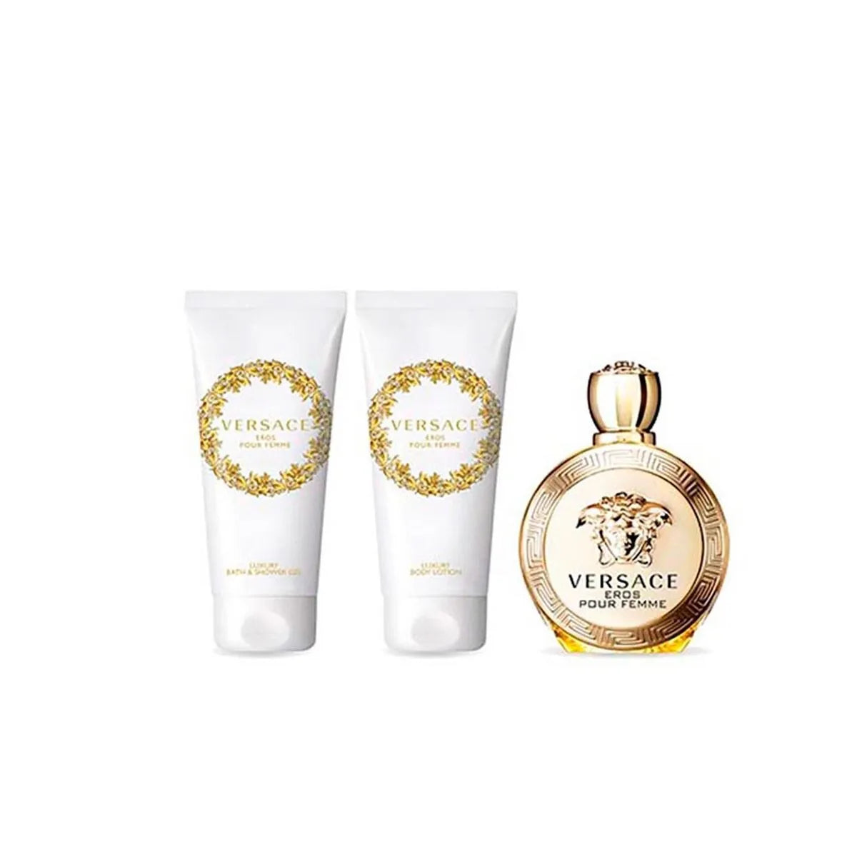 Estuche Versace Eros Pour Femme EDP (W) / 4 Pc SP 100 ml; BL 100 ml; SG 100 ml; Clutch - 3 - Privé Perfumes Honduras