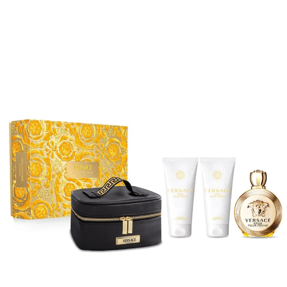 Estuche Versace Eros Pour Femme EDP (W) / 4 Pc SP 100 ml; SG 100 ml; BL 100 ml; Bag - 1 - Privé Perfumes Honduras
