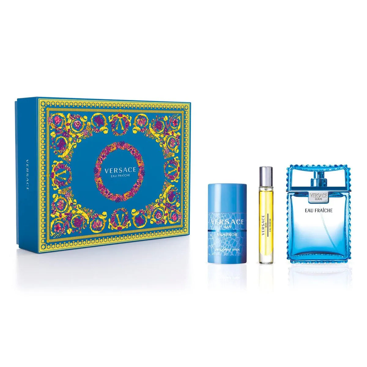 Estuche Versace Man Eau Fraiche EDT (M) / 3 Pc SP 100 ml; DEO 75 ml; SP 10 ml - 2 - Privé Perfumes Honduras
