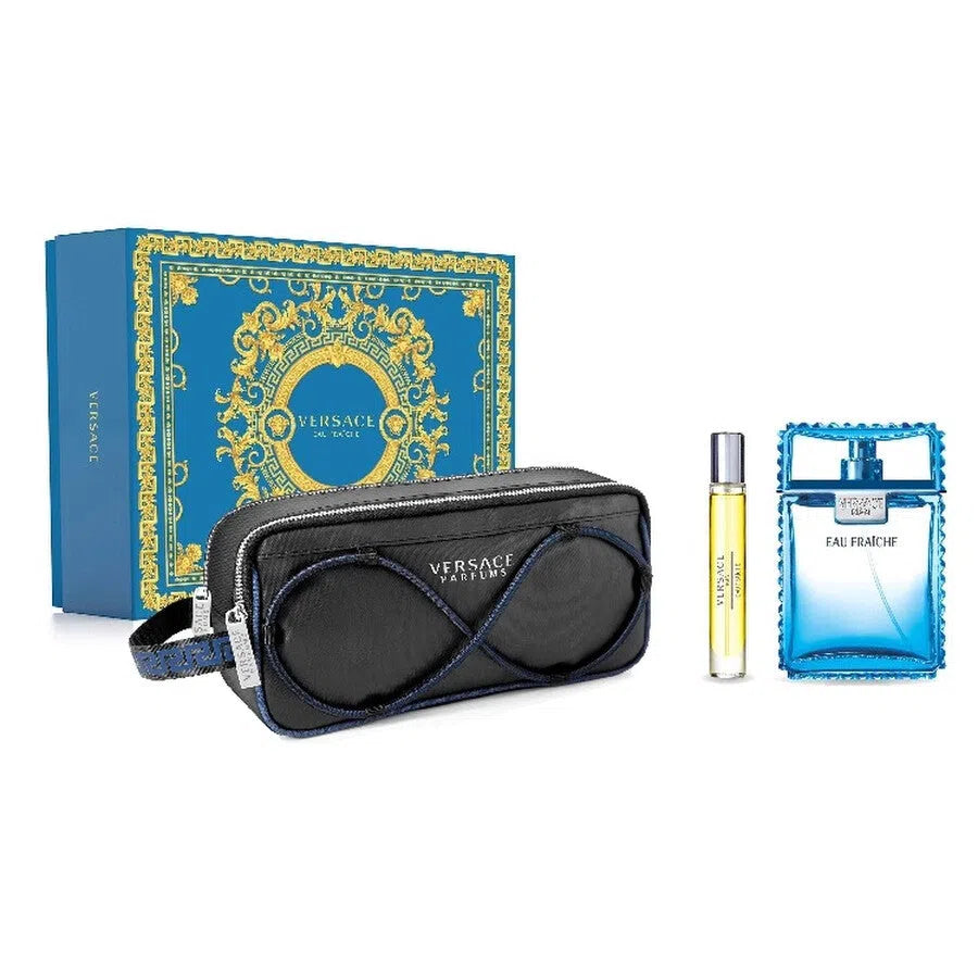 Estuche Versace Man Eau Fraîche EDT (M) / 3 Pc SP 100 ml; EDT 10 ml; Bolsa - 1 - Privé Perfumes Honduras