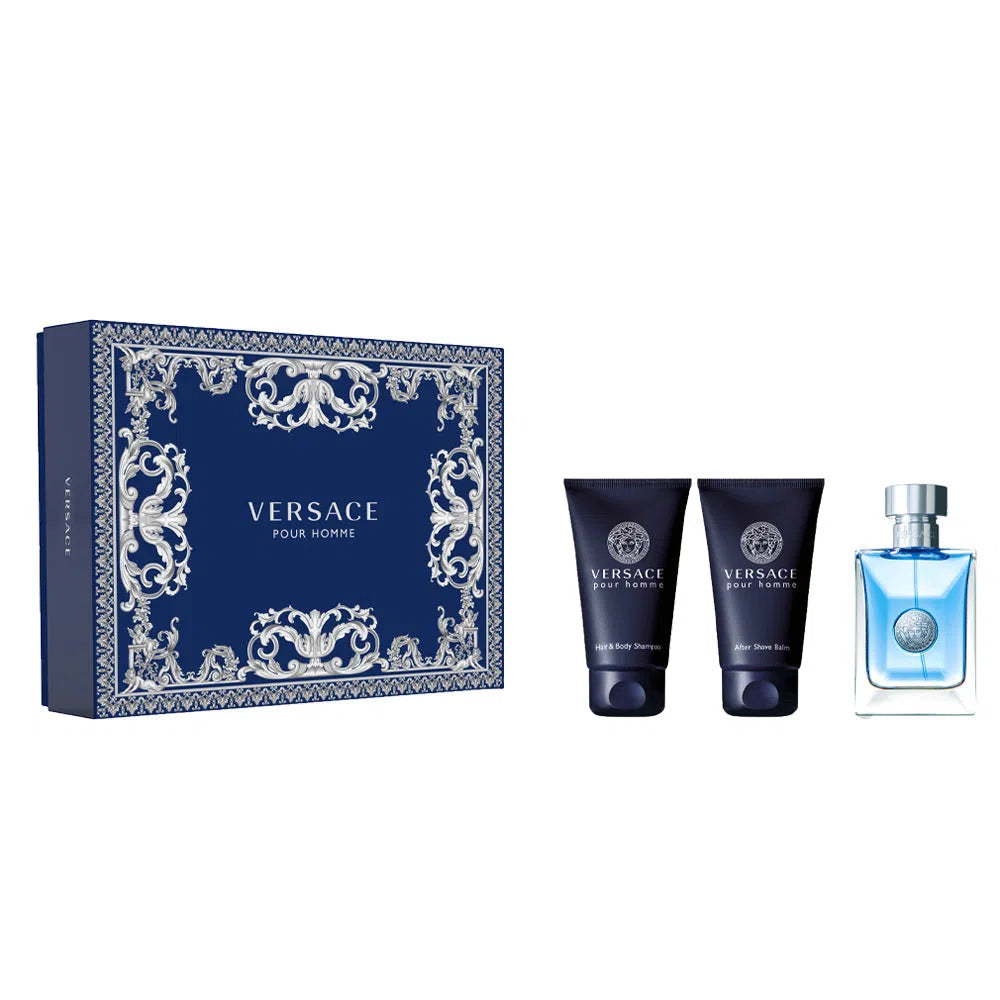 Estuche Versace Pour Homme EDT (M) / 3 Pc SP 50ml; SG 50ml; ASB 50ml - 1 - Privé Perfumes Honduras