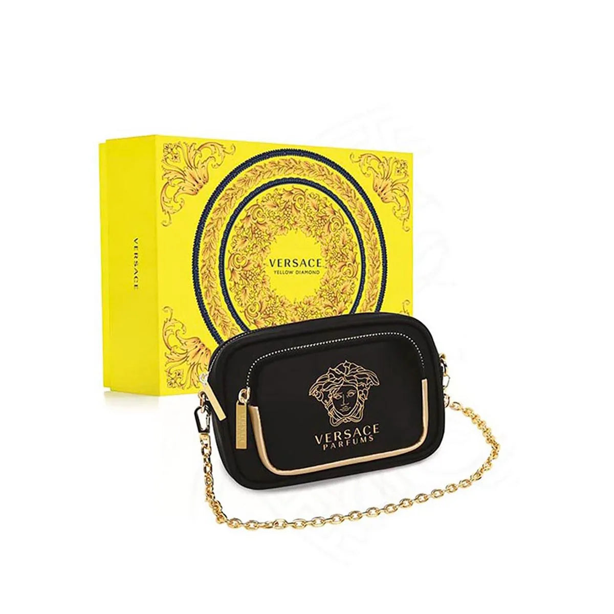 Estuche Versace Yellow Diamond EDT (W) / 4 Pc SP 90 ml; BL 100 ml; SG 100 ml; Clutch - 3 - Privé Perfumes Honduras