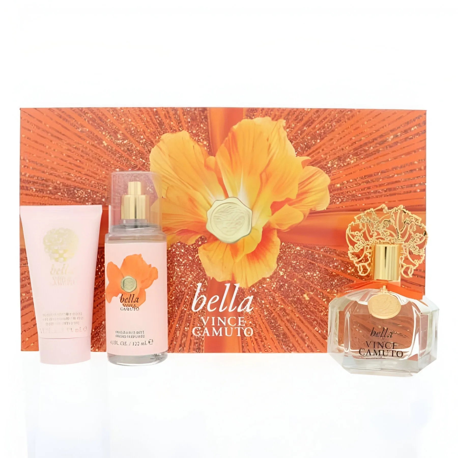 Estuche Vince Camuto Bella EDP (W) / 3 Pc SP 100 ml; BM 125 ml; SG 75 ml - 1 - Privé Perfumes Honduras