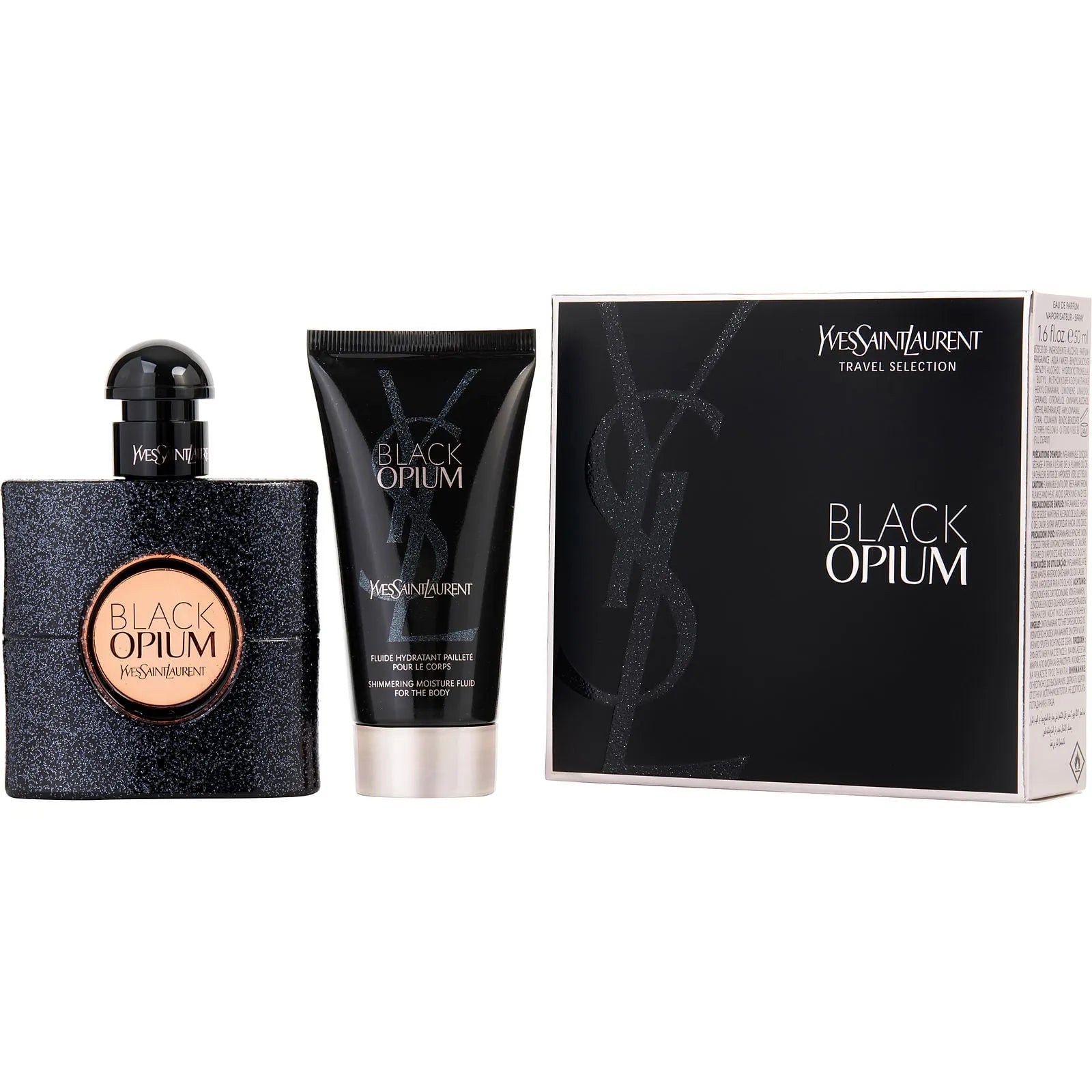 Estuche Yves Saint Laurent Black Opium EDP (W) / 2 Pc SP 50 ml; BL 50 ml - 1 - Privé Perfumes Honduras