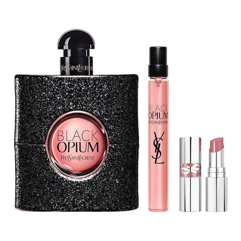 Estuche Yves Saint Laurent Black Opium EDP (W) / 3 Pc SP 90 ml; Mini SP 10 ml; Mini - 2 - Privé Perfumes Honduras