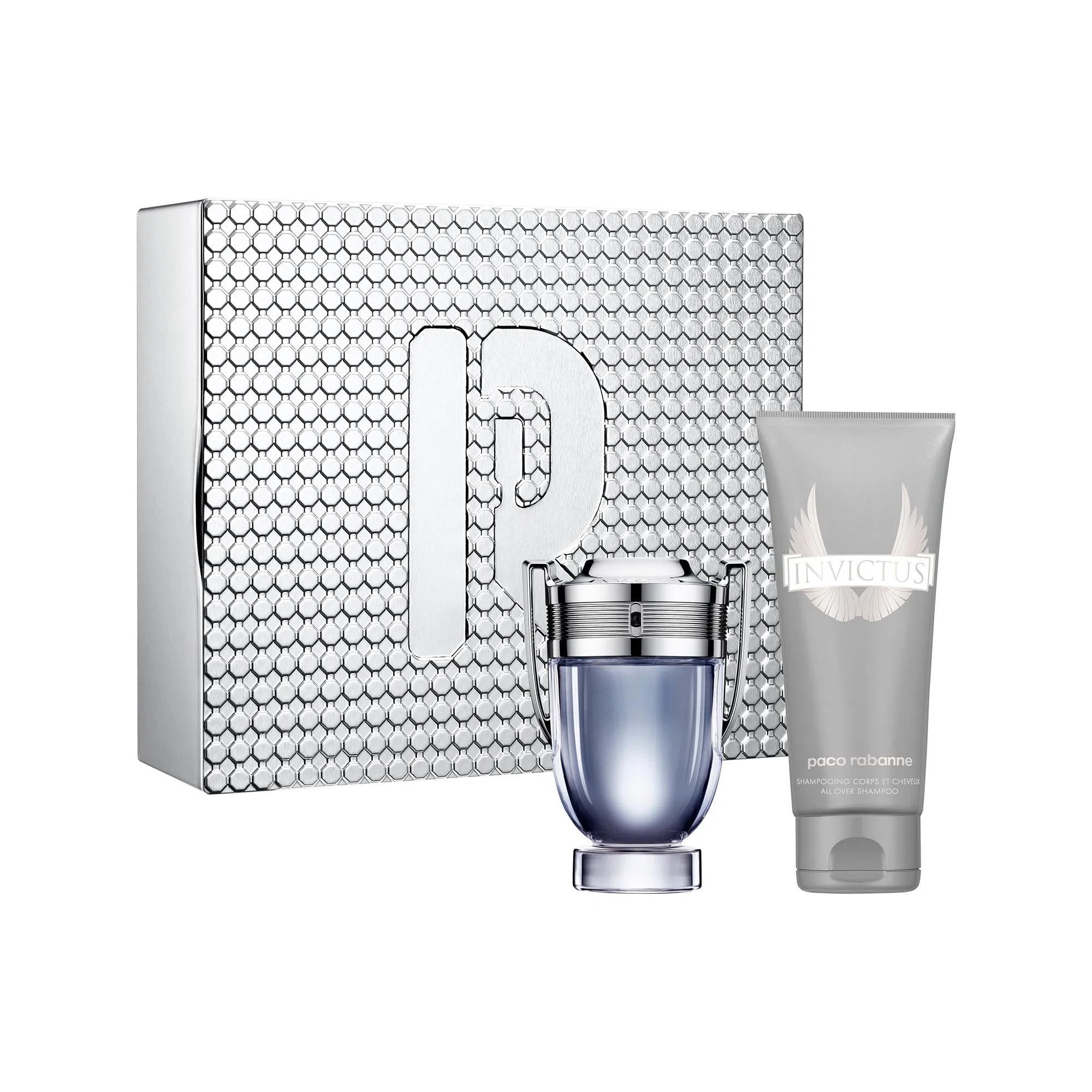 Estuche Paco Rabanne Invictus EDT (M) / 2 Pc SP 100 ml; SG 100 ml - 1 - Privé Perfumes Honduras