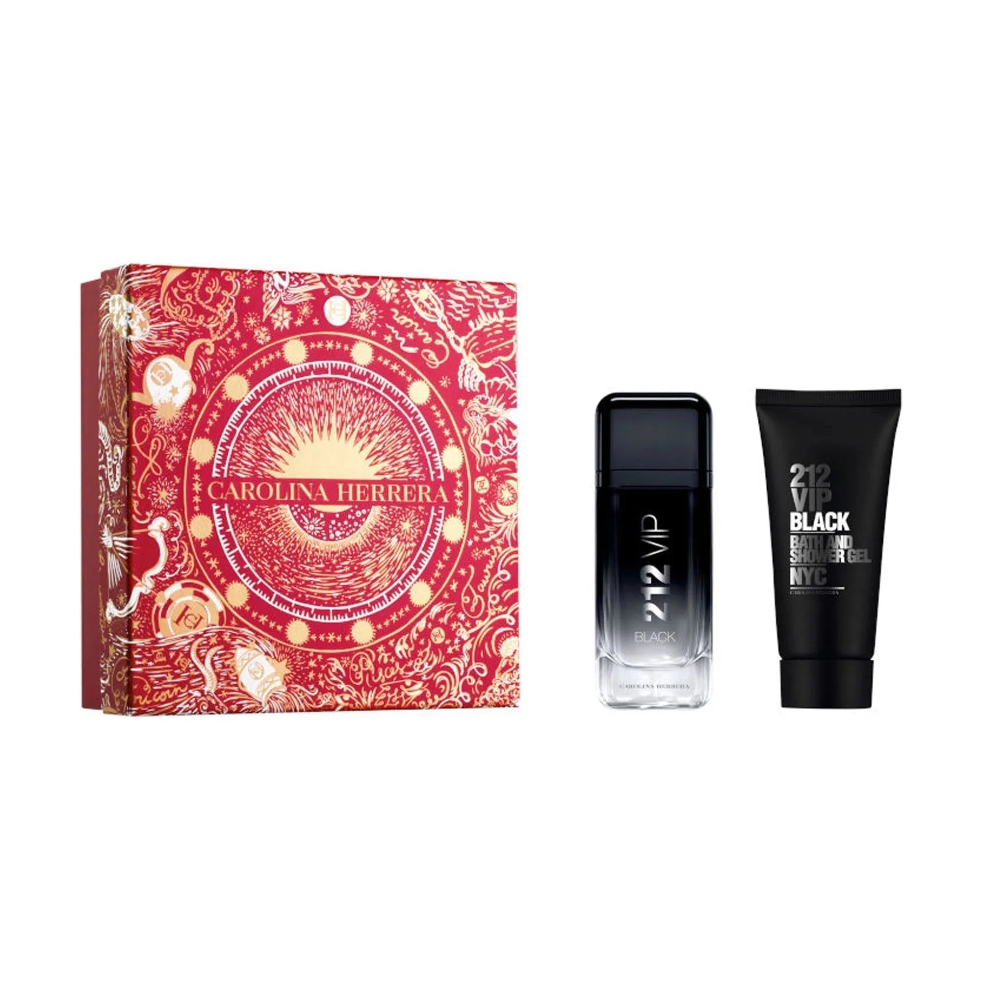 Perfume Carolina Herrera 212 VIP Black EDP (M) / 2 Pc SP 100 ml; SG 100 ml UL - 1 - Privé Perfumes Honduras
