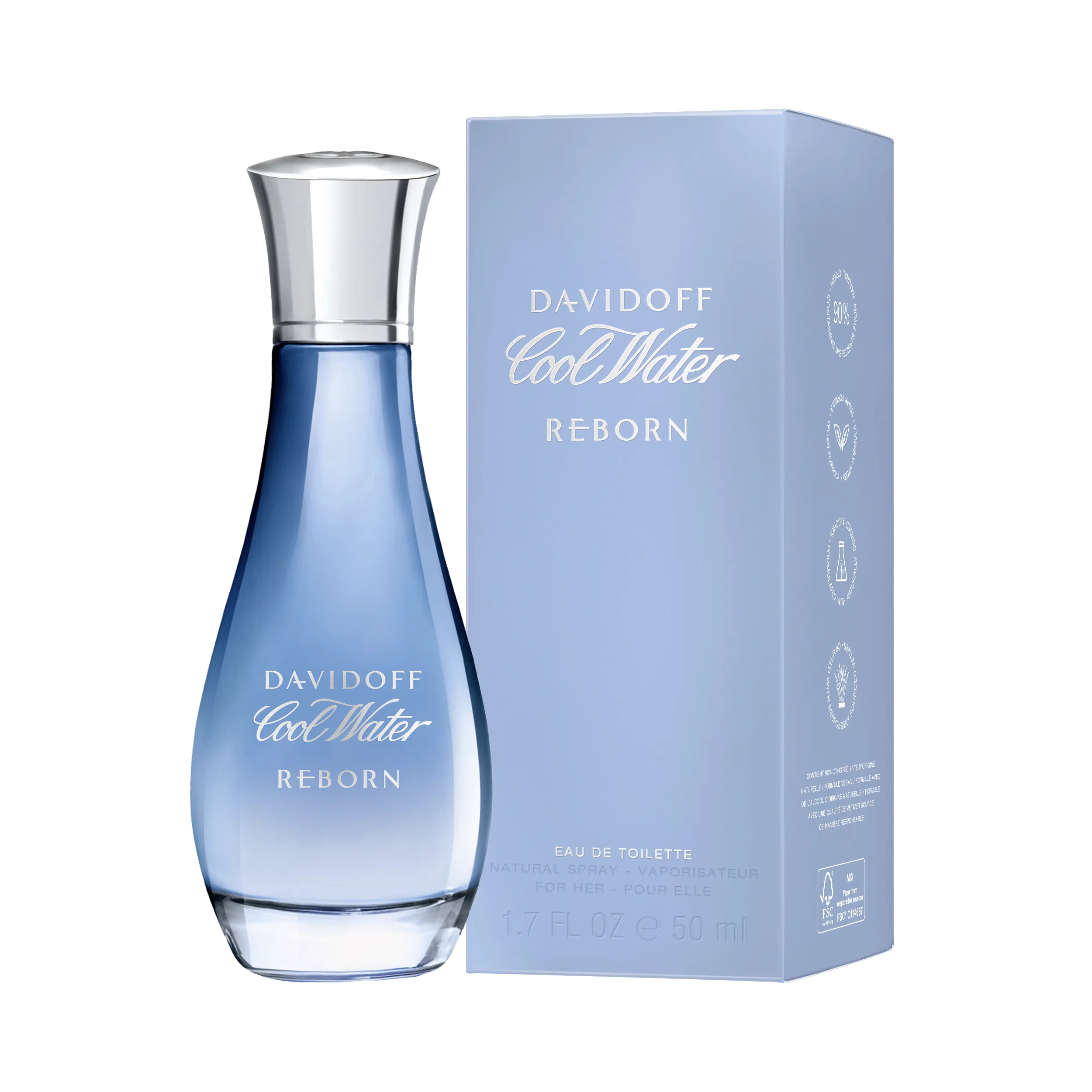 Perfume Davidoff Cool Water Reborn For Her EDT (W) / 100 ml - 1 - Privé Perfumes Honduras