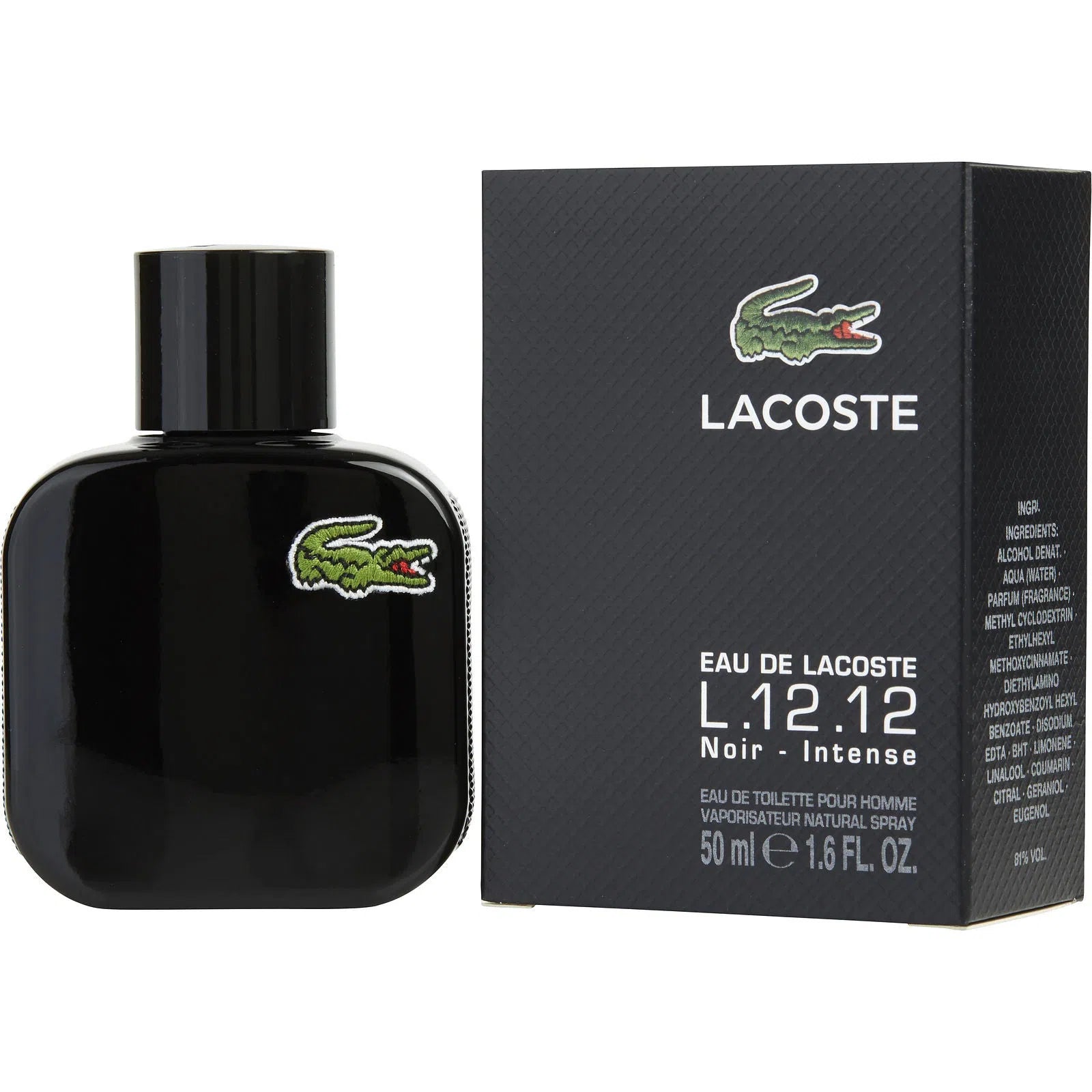 Perfume Lacoste L.12.12 Noir - Intense EDT (M) / 50 ml - 1 - Privé Perfumes Honduras