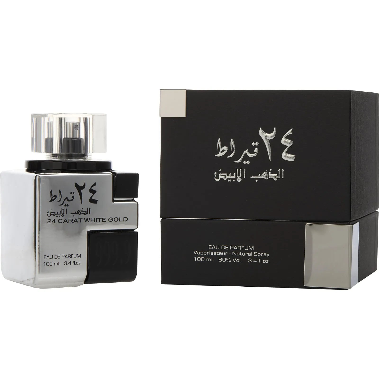 Perfume Lattafa 24 Carat White Gold EDP (U) / 100 ml - 1 - Privé Perfumes Honduras