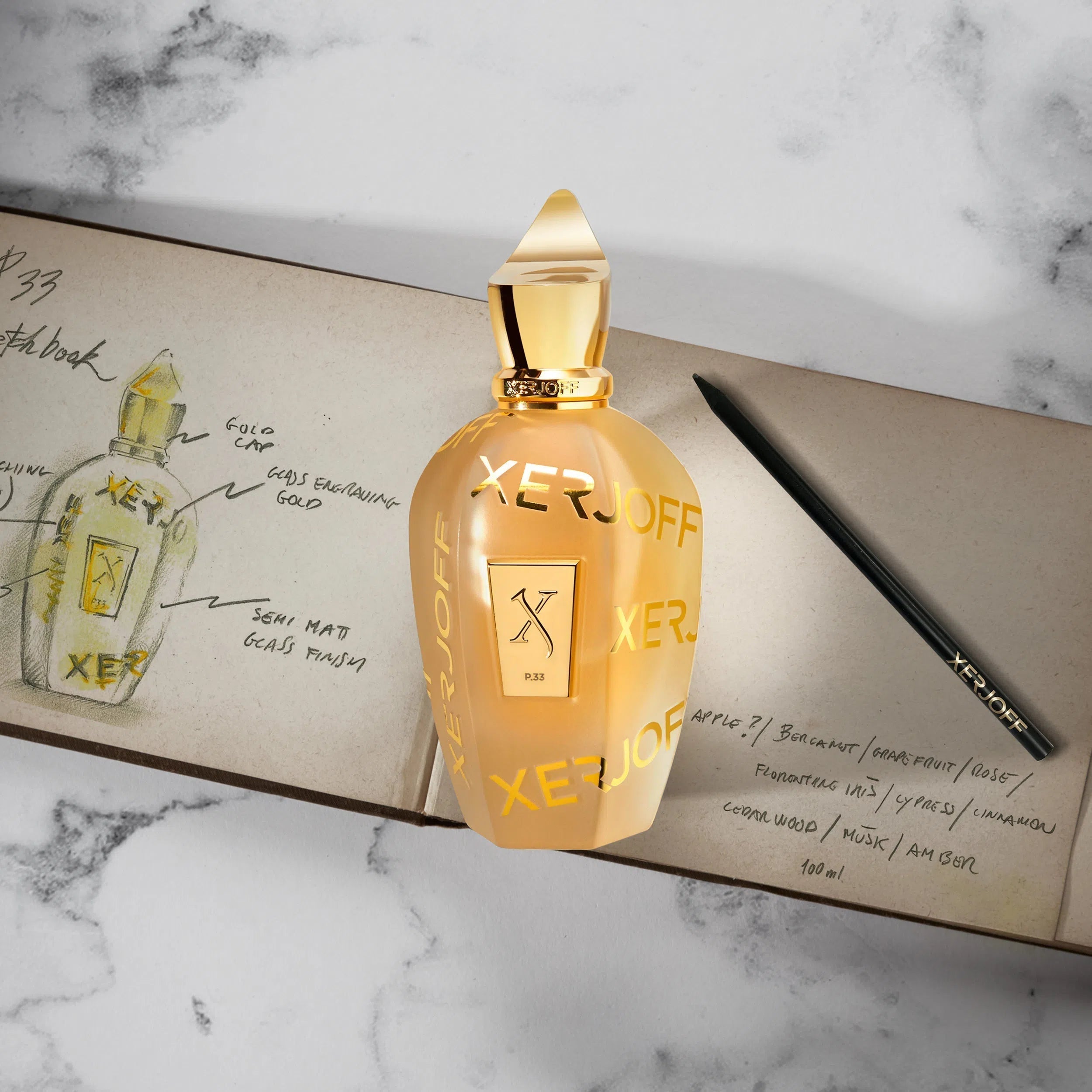 Perfume Xerjoff Sketchbook P.33 Parfum (U) / 100 ml - 4 - Privé Perfumes Honduras