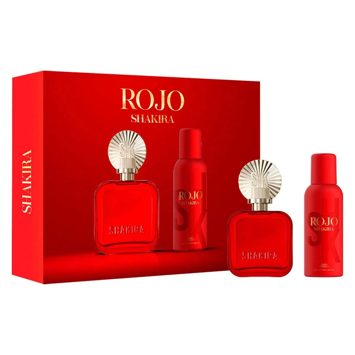 Estuche Shakira Rojo EDP (W) / 2 Pc SP 80 ml; DEO 150 ml - 1 - Privé Perfumes Honduras
