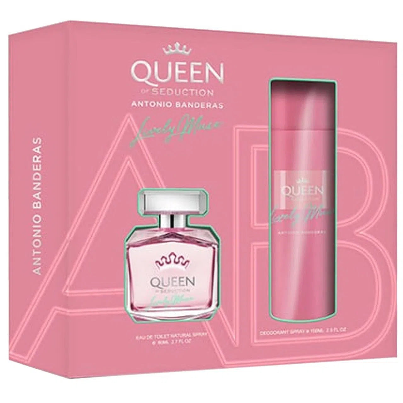 Estuche Antonio Banderas Queen Lively Muse EDP (W) / 2 Pc SP 80 ml; DEO 150 ml - 8411061067529- 1 - Prive Perfumes Honduras