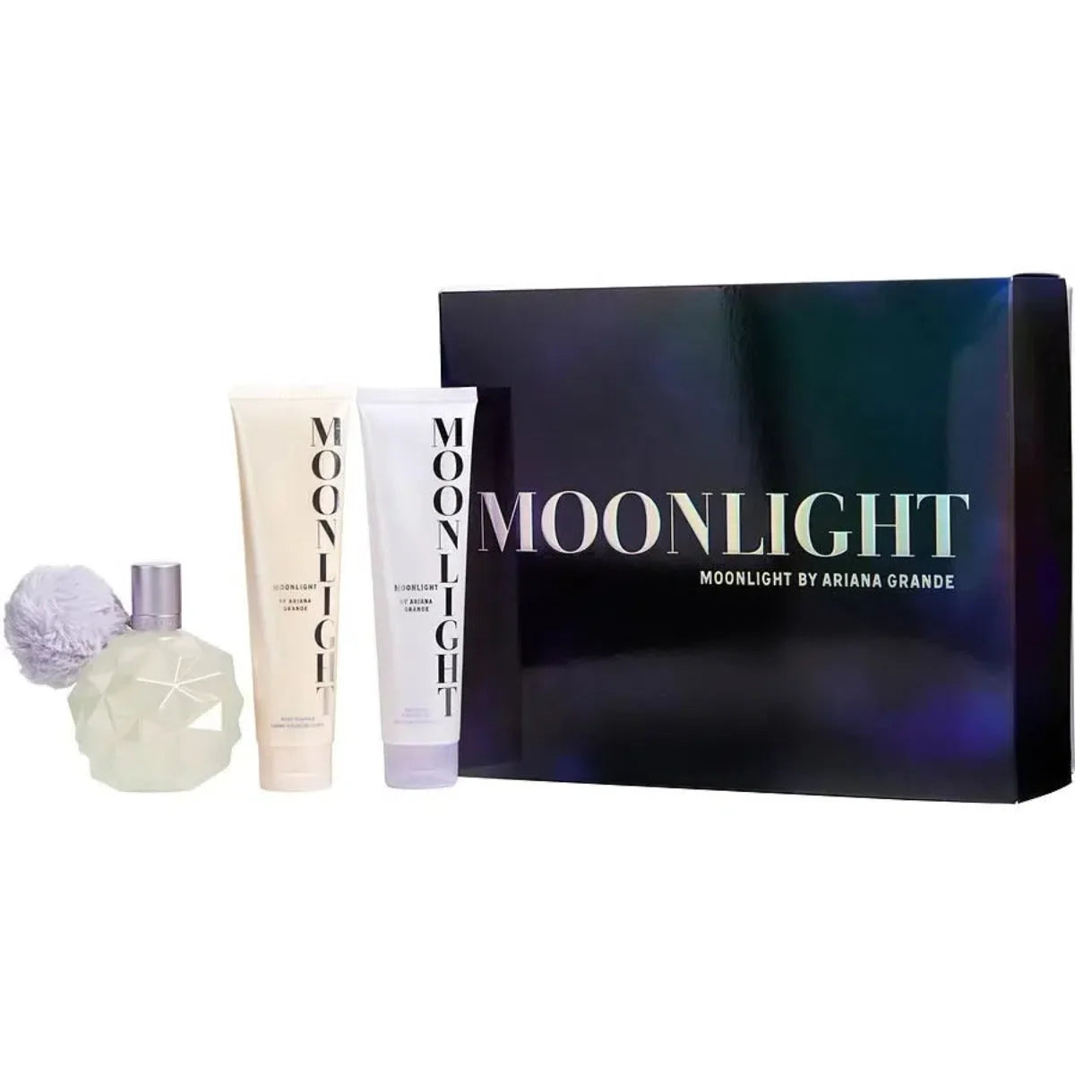 Estuche Ariana Grande Moonlight EDP (W) / 3 Pc SP 100 ml; BL 100 ml; SG 100 ml - 812256029748- 1 - Prive Perfumes Honduras