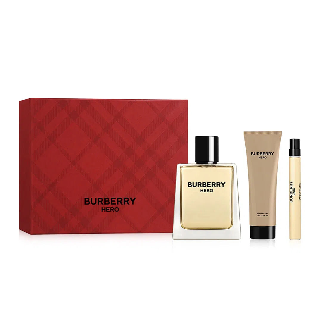 Estuche Burberry Hero EDT (M) / 3 Pc SP 100 ml; SG 75 ml; Pen Spray 10 ml - 3616305255228- 1 - Prive Perfumes Honduras