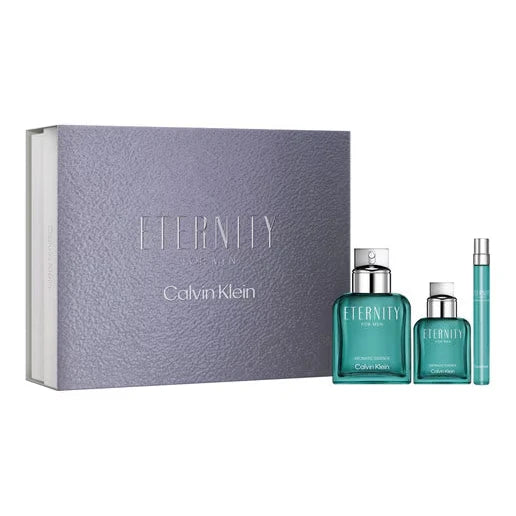 Estuche Calvin Klein Eternity Aromatic Essence EDT (M) / 3 Pc SP 100 ml; SG 100 ml; DS 75 g - 3616305433848- 1 - Prive Perfumes Honduras