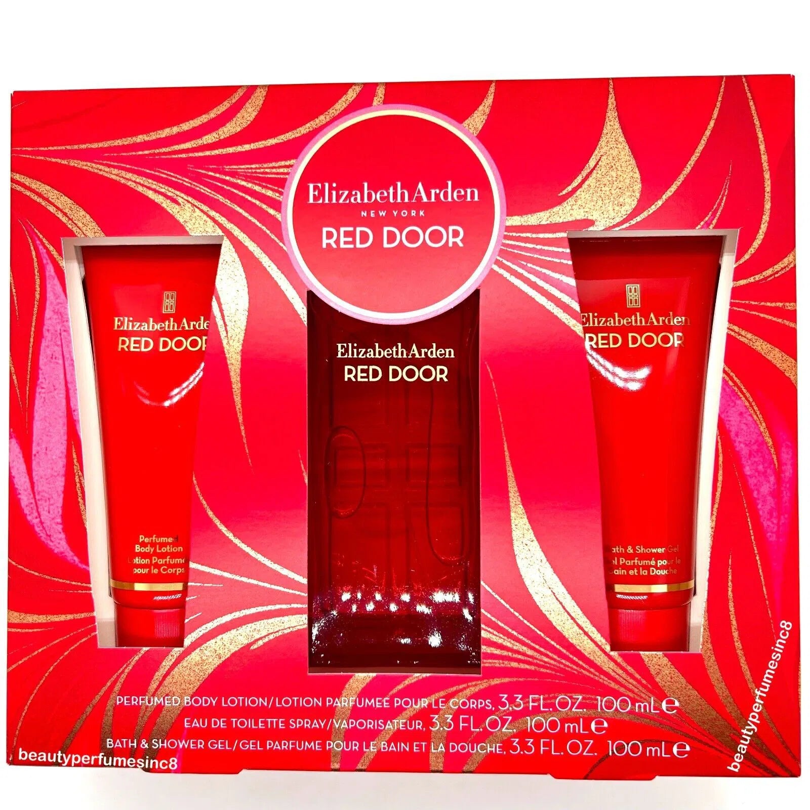 Estuche Elizabeth Arden Red Door EDT (W) / 3Pc SP 100 ml; BL 100 ml; SG 100 ml - 085805374938- 1 - Prive Perfumes Honduras