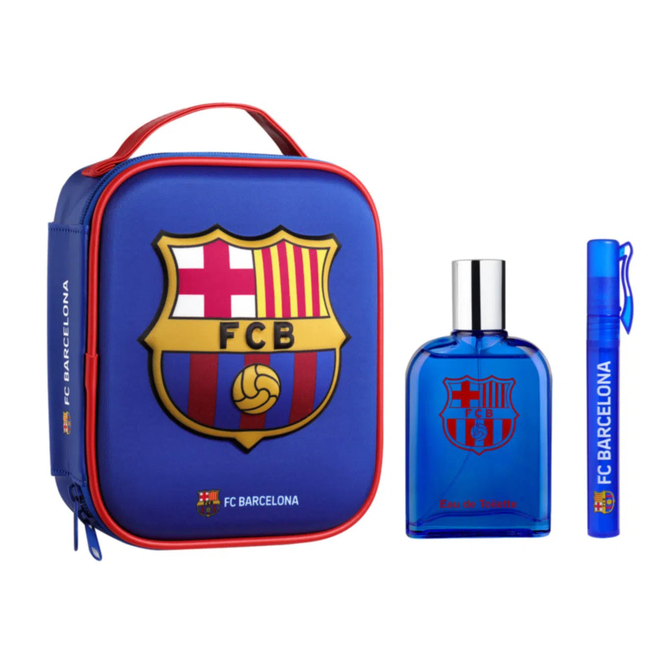 Estuche Football Club Barcelona EDT (M) / 3 Pc SP 100 ml; SP 10 ml; Zip Case - 8411114086163- 1 - Prive Perfumes Honduras