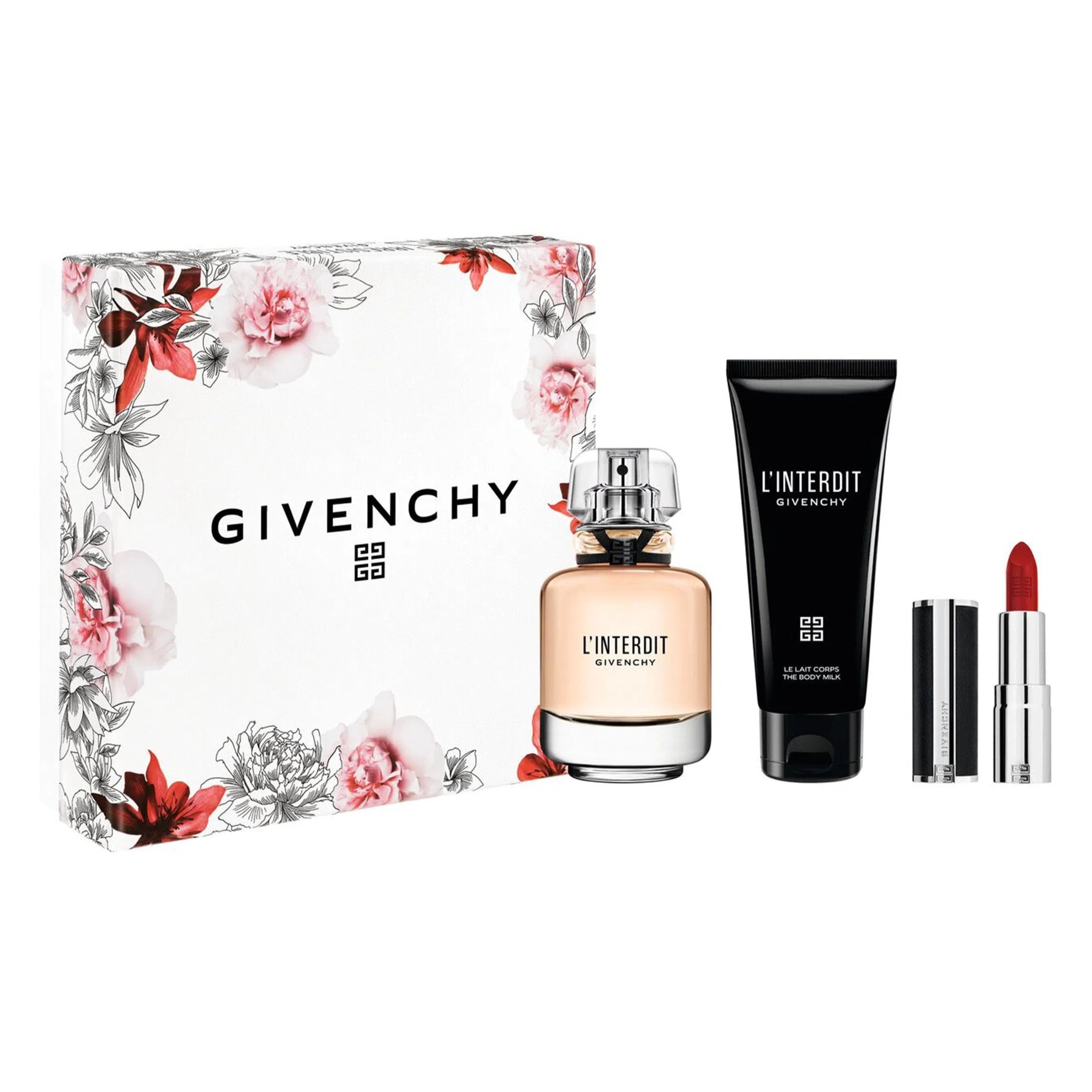 Estuche Givenchy L'Interdit EDP (W) / 3 Pc SP 50 ml; BL 75 ml; Lipstick - 3274872467590- 1 - Prive Perfumes Honduras