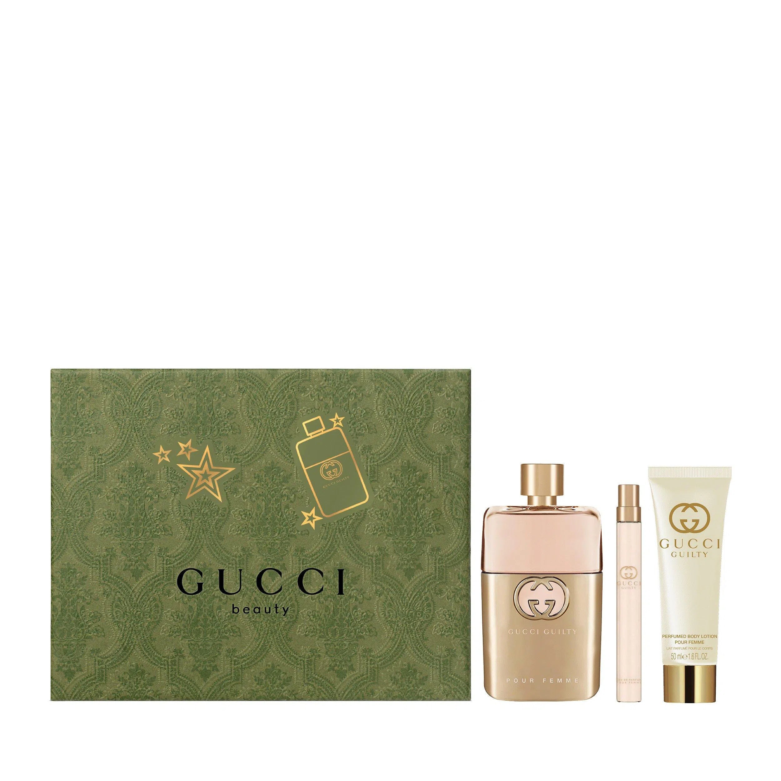 Estuche Gucci Guilty Pour Femme EDP (W) / 3 Pc SP 90 ml; BL 50 ml ; SP 10 ml - 3616304678981- 1 - Prive Perfumes Honduras