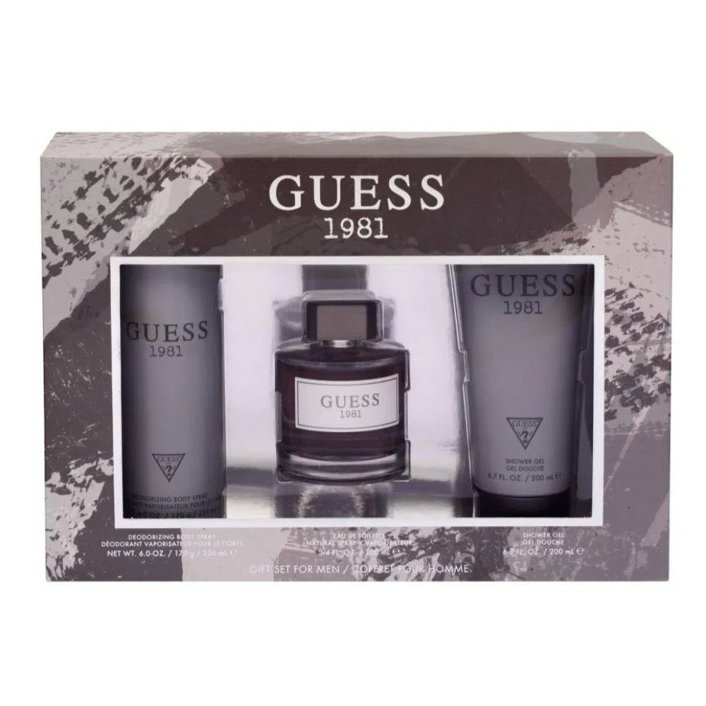 Estuche Guess 1981 EDT (M) / 3 Pc SP 100 ml; SG 200 ml; BS 180 ml - 085715329295- 2 - Prive Perfumes Honduras