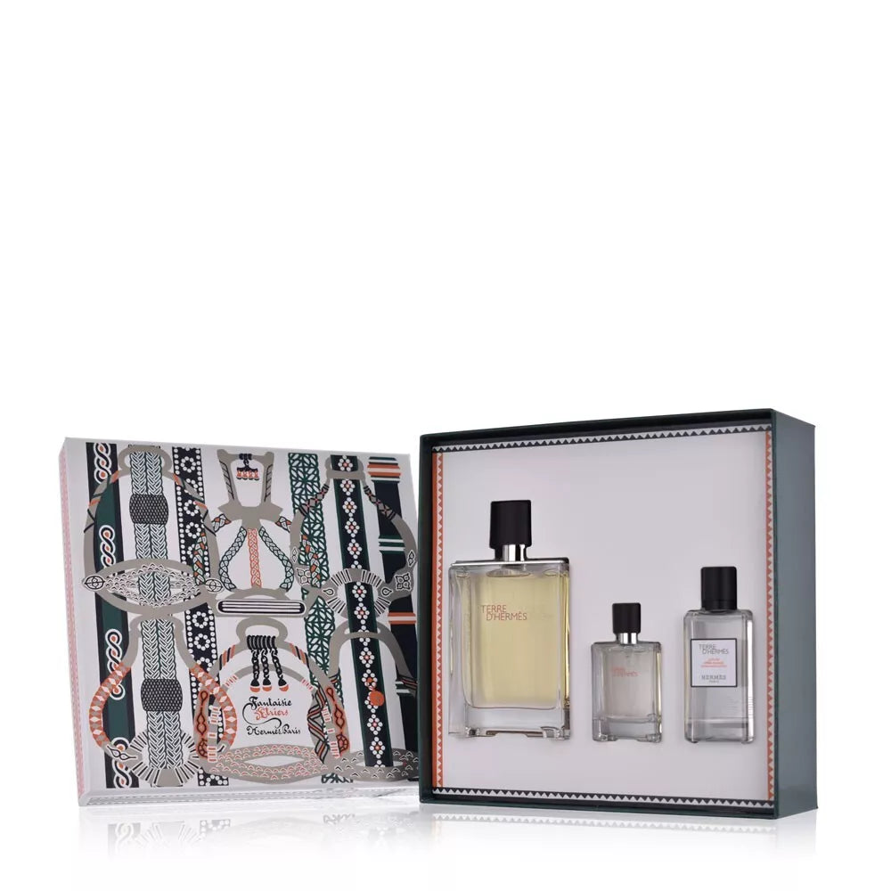 Estuche Hermès Terre d'Hermes EDT (M) / 3 Pc SP 100 ml; Mini 12.5 ml; AS 40 ml - 3346130422822- 1 - Prive Perfumes Honduras