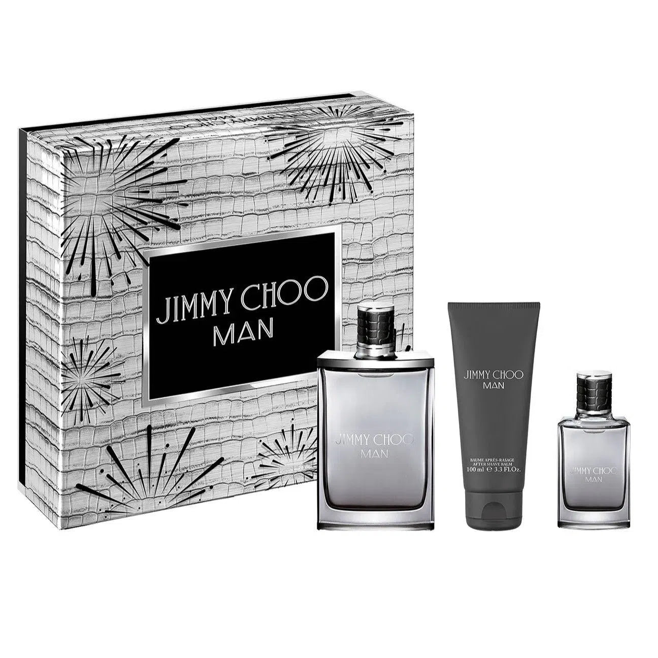 Estuche Jimmy Choo EDT (M) / 3 Pc SP 100 ml; SG 100 ml; SP 30 ml - 3386460130950- 1 - Prive Perfumes Honduras