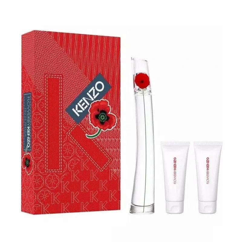 Estuche Kenzo Flower EDP (W) / 3 Pc SP 100 ml; BL 75 ml; SG 75 ml - 3274872454590- 1 - Prive Perfumes Honduras