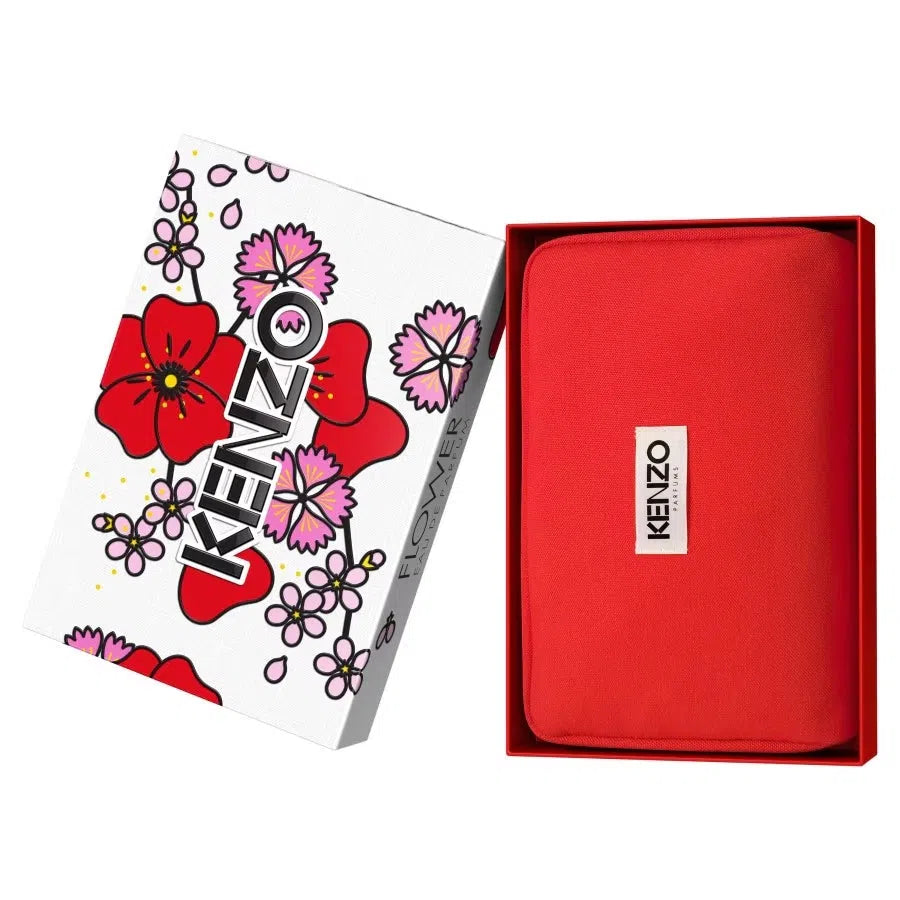 Estuche Kenzo Flower EDP (W) / 3 Pc SP 50 ml; BL 75 ml; Pouch - 3274872466913- 2 - Prive Perfumes Honduras