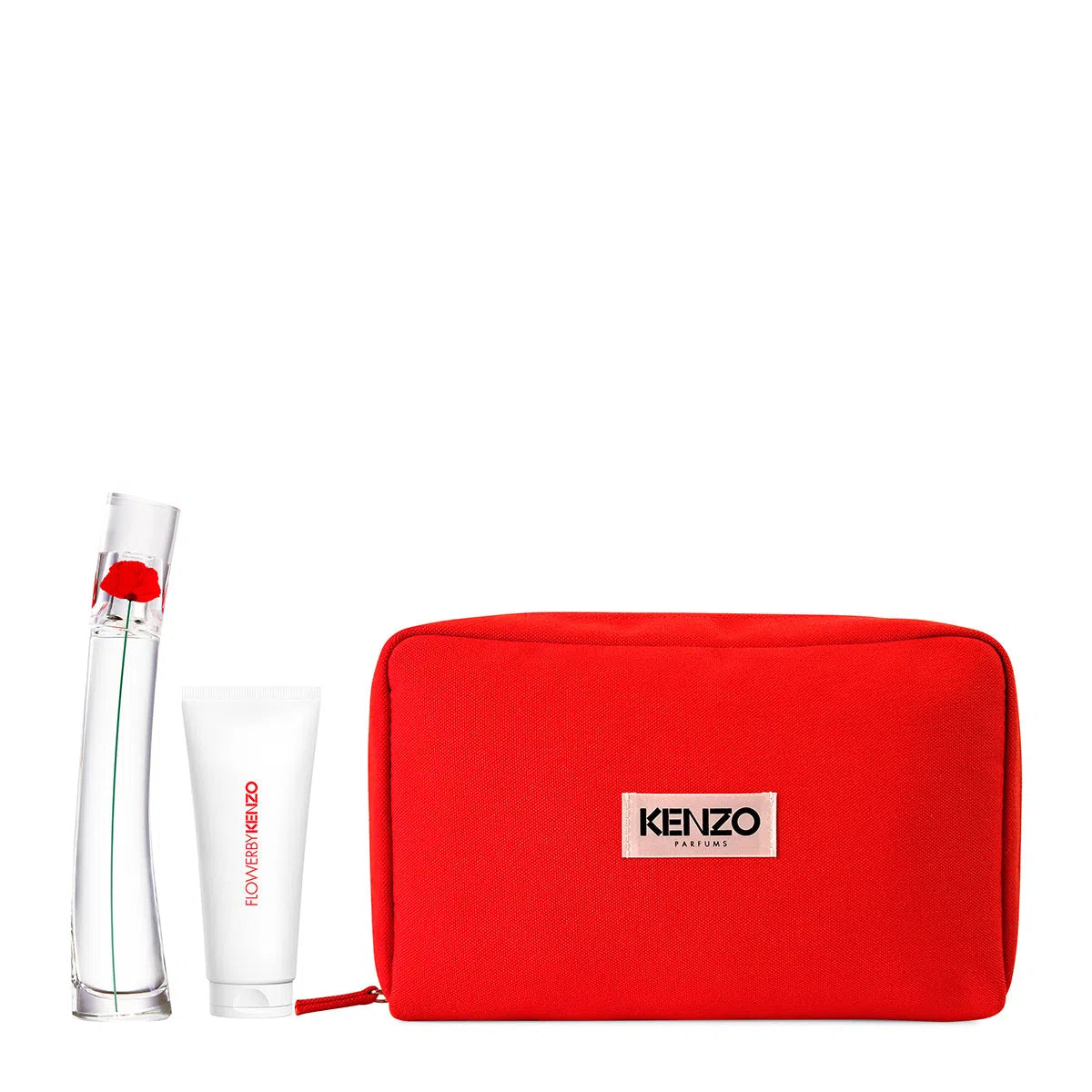 Estuche Kenzo Flower EDP (W) / 3 Pc SP 50 ml; BL 75 ml; Pouch - 3274872466913- 1 - Prive Perfumes Honduras