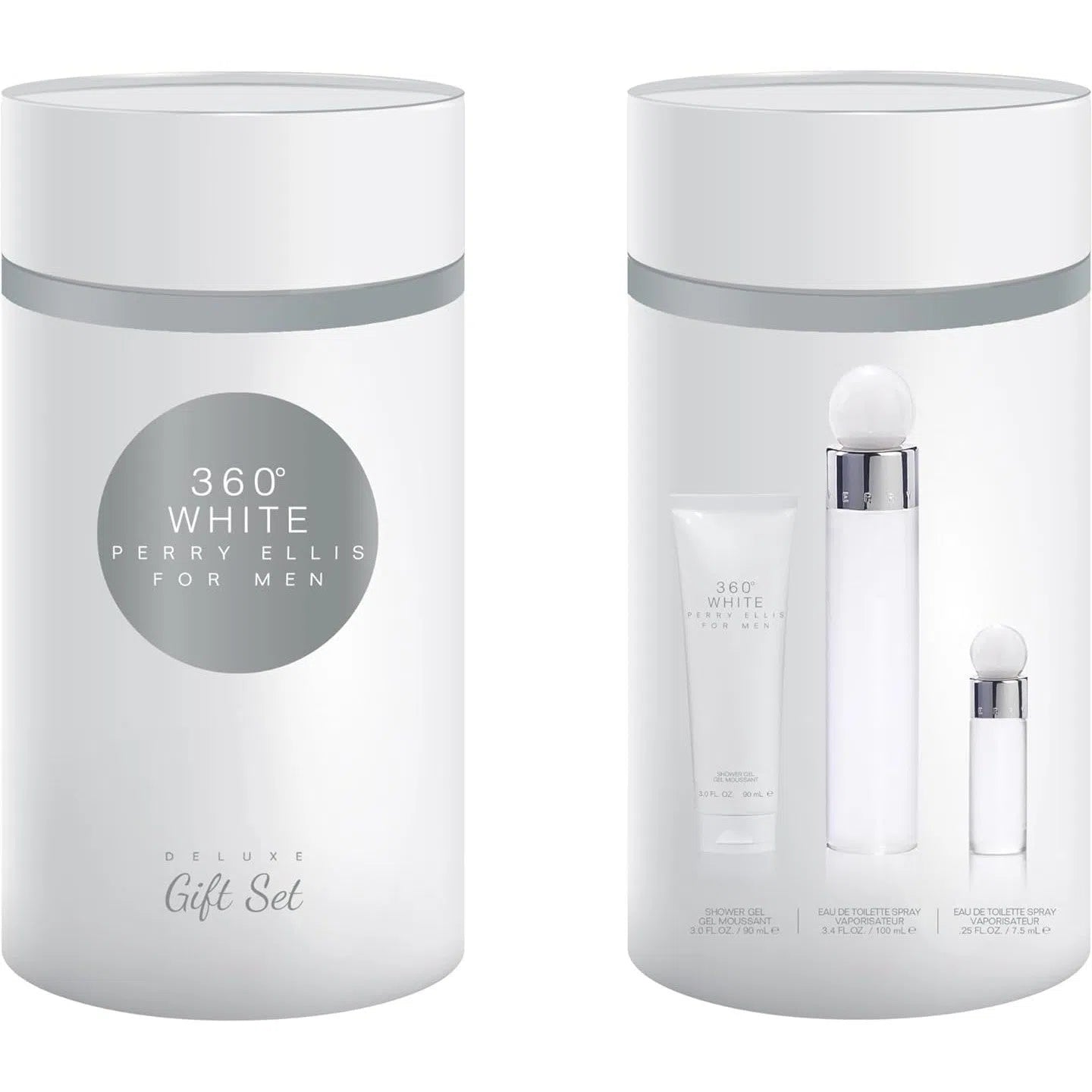 Estuche Perry Ellis 360 White EDT (M) / 3 pc SP 100 ml; SG 90 ml; Mini - 844061015203- 1 - Prive Perfumes Honduras