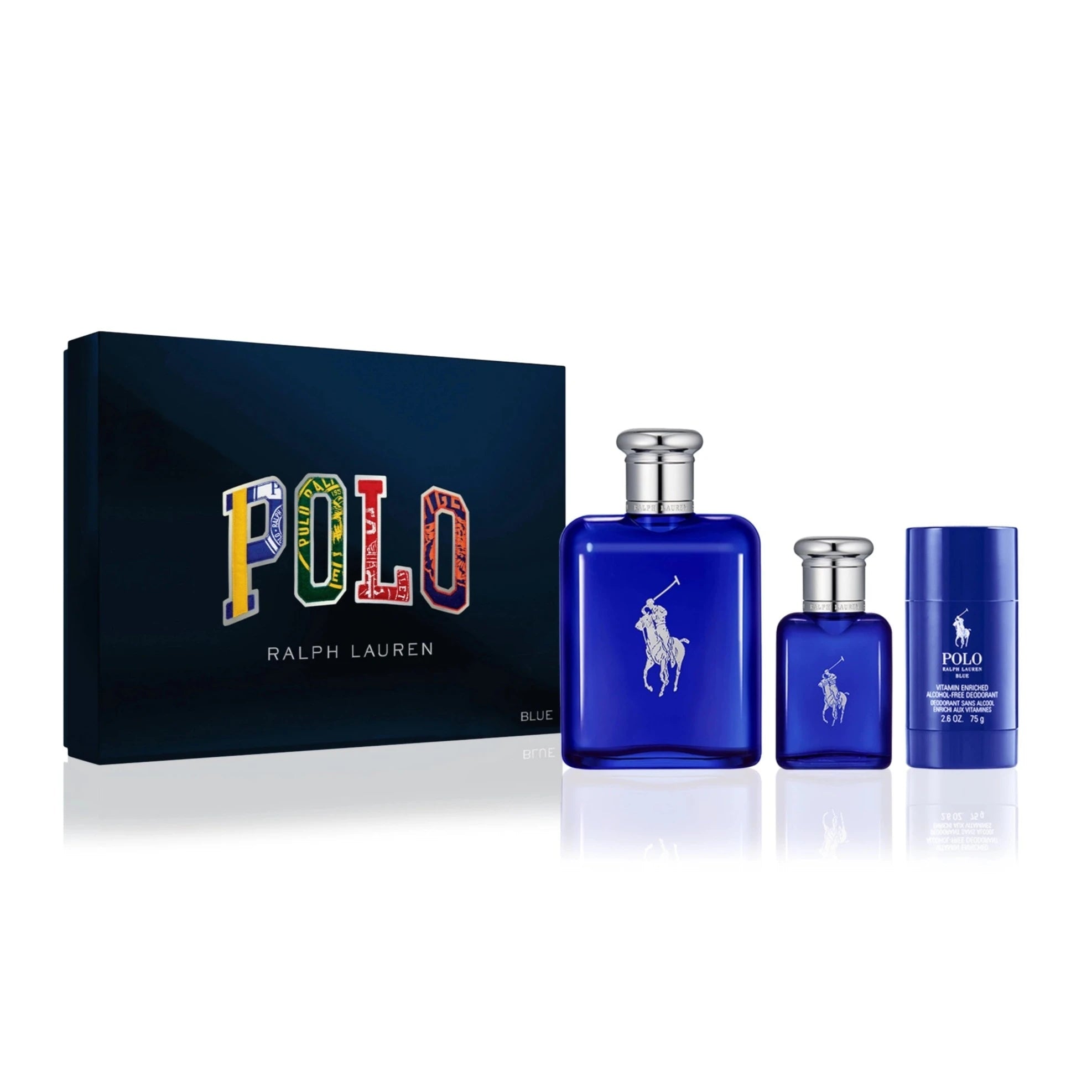 Estuche Ralph Lauren Polo Blue EDT (M) / 3 Pc SP 125 ml; SP 40 ml; DEO Alcohol Free - 3605972903709- 1 - Prive Perfumes Honduras